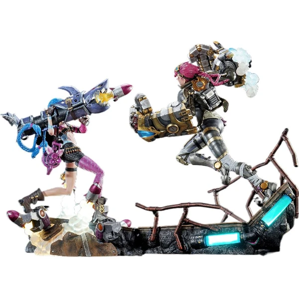 Statue PureArts Jinx 1/6 - League Of Legends - 31 Cm Avec LED - Précmmande Août 2025