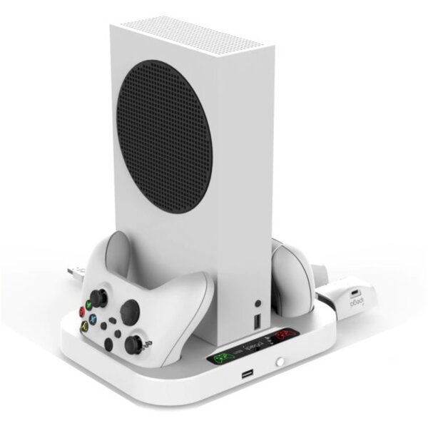 Levně iPega XBS012 multifunkční nabíjecí stojan s chlazením pro Xbox series S + 2 ks baterií