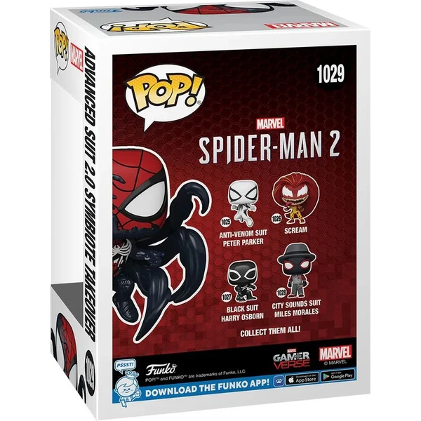 Funko Pop! Keychain: SM2VG - Spider-Man - Advanced Suit 2.0 Symbiote Takeover - Spider-man 2 Video Game - Mini Figura in Vinile