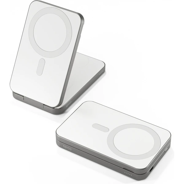 Epico UltraBase 4v1 Qi2/MagSafe powerbanka & bezdrátová nabíječka 8000mAh bílá - Powerbanky - Obrázek GPHJ000K01