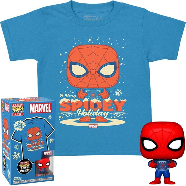 Levně Funko Pocket POP! & Tee: Marvel -Holiday Spider-Man M (dětské)