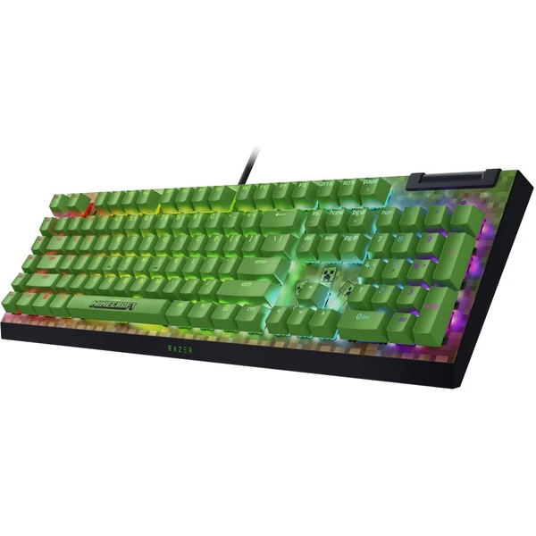 Razer BlackWidow V4 X Green Switch Minecraft Ed. herní klávesnice (US) černá - Klávesnice - Obrázek H3QD000J01
