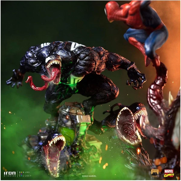 Soška Iron Studios Art Scale 1/10 Deluxe Spider-man vs Villains - Venom 25,5 cm - Sochy a sošky - Obrázek H4M7000J01