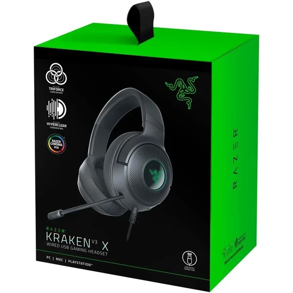 Razer Kraken V3 X USB - Sluchátka - Obrázek H640000N01