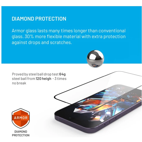 FIXED Armor prémiové tvrzené sklo s aplikátorem Apple iPhone 13 Mini černé - Ochranné folie a skla - Obrázek HAU1000L01