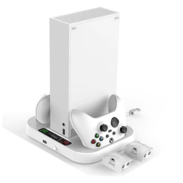 iPega XBS012 multifunkční nabíjecí stojan s chlazením pro Xbox series S + 2 ks baterií - Nabíječky - Obrázek HAYX600301
