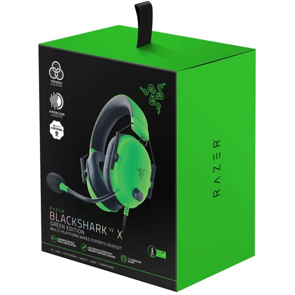 Razer Blackshark V2 X herní sluchátka zelená - Sluchátka - Obrázek HY8A300401