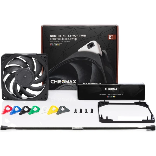NOCTUA ventilátor NF-A12x25-PWM chromax.black.swap, 120mm - Ventilátory pro PC - Obrázek I1O4000L01