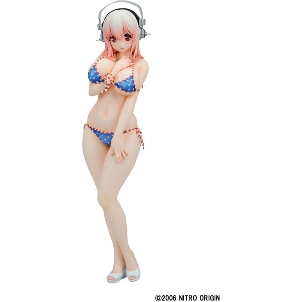 Levně Soška Nitro Super Sonic - Super Sonico Paisura 1/6 (Bikini Ver. Re-Run) 28 cm