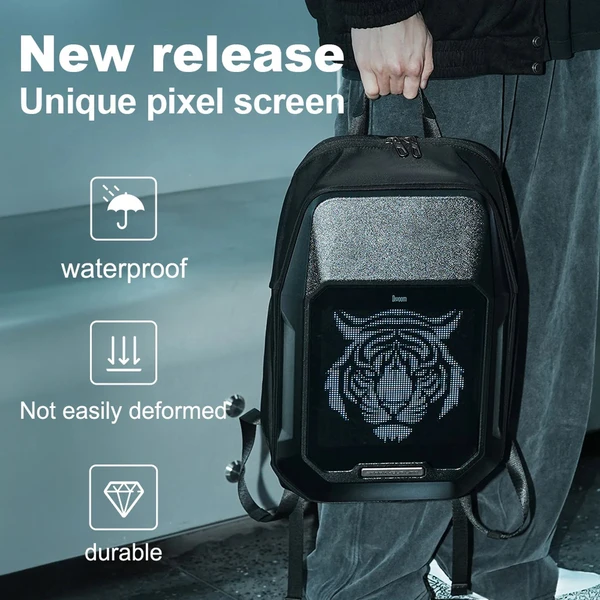 Divoom Cyberbag Pixel Art LED batoh černý - Batohy - Obrázek I8LG000K01