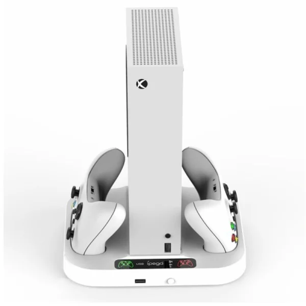 iPega XBS012 multifunkční nabíjecí stojan s chlazením pro Xbox series S + 2 ks baterií - Nabíječky - Obrázek IAYX600301