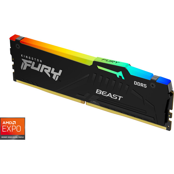 Levně Kingston FURY Beast 16GB 5200MHz DDR5 CL36 DIMM RGB AMD EXPO