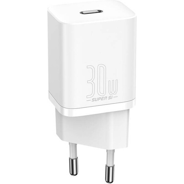 Baseus Rychlonabíječka do sítě Super Si USB-C PD QC 30W bílá