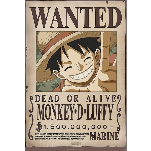 Levně Plakát One Piece - Wanted Luffy (2)