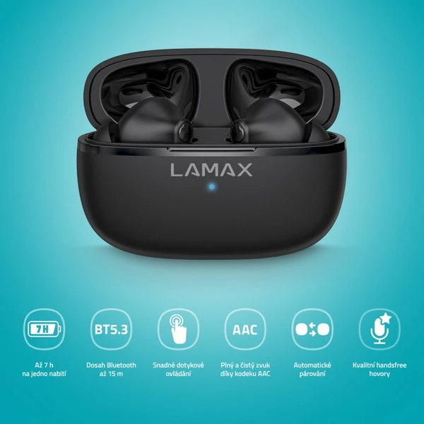 LAMAX Clips1 Play bezdrátová sluchátka černá - Sluchátka - Obrázek J1E0000N01