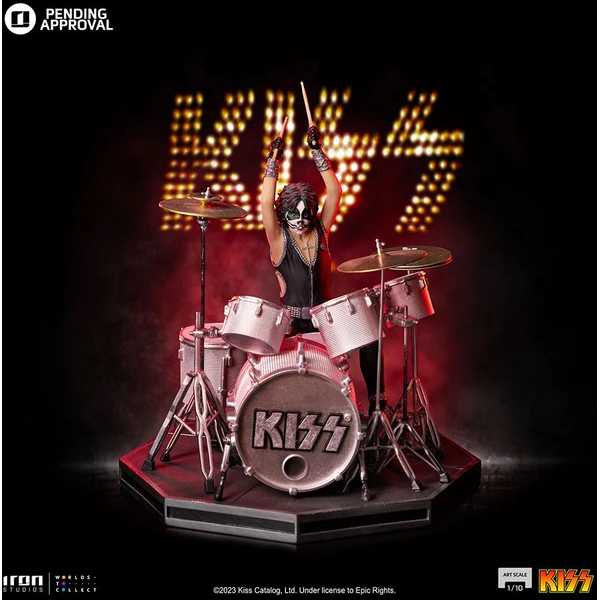 Soška Iron Studios Art Scale 1/10 Kiss - Peter Criss 21,5 cm - Sochy a sošky - Obrázek J6M7000J01
