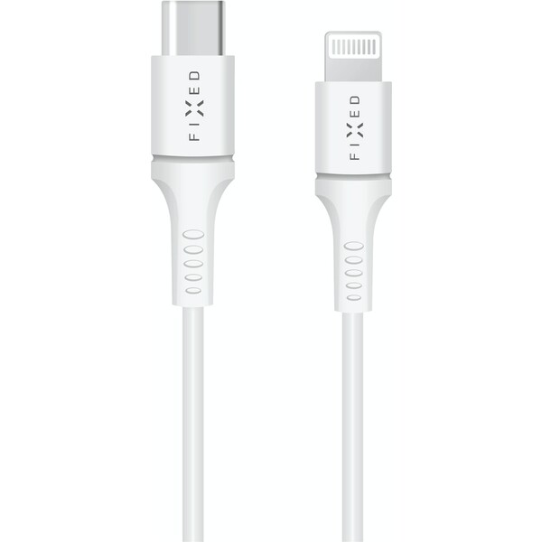 Levně FIXED USB-C dlouhý datový a nabíjecí kabel s Lightning (PD), 2m, MFI bílý