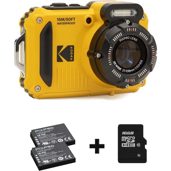 Kodak WPZ2 bundle odolný fotoaparát žlutý(+SD karta+2 baterie)