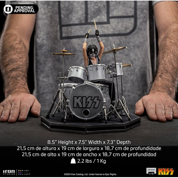 Soška Iron Studios Art Scale 1/10 Kiss - Peter Criss 21,5 cm - Sochy a sošky - Obrázek K6M7000J01