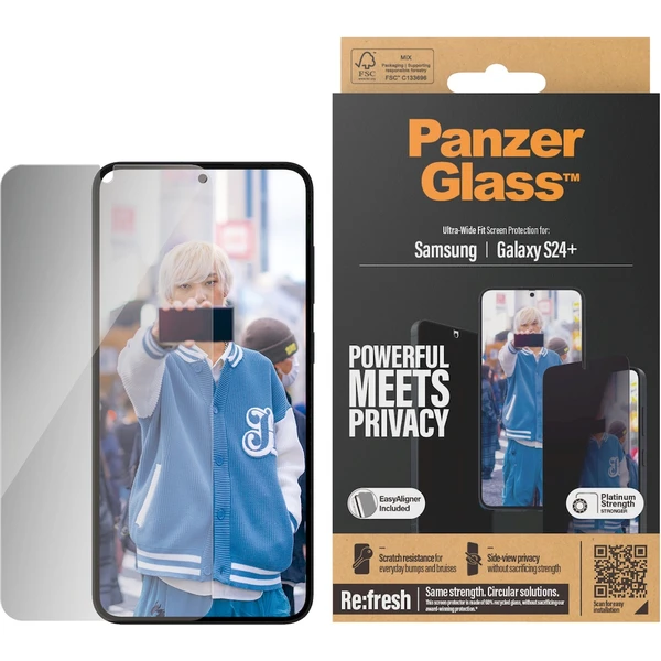 PanzerGlass Privacy Samsung Galaxy S24+/S25+ s instalačním rámečkem - Ochranné folie a skla - Obrázek KQ51000P01