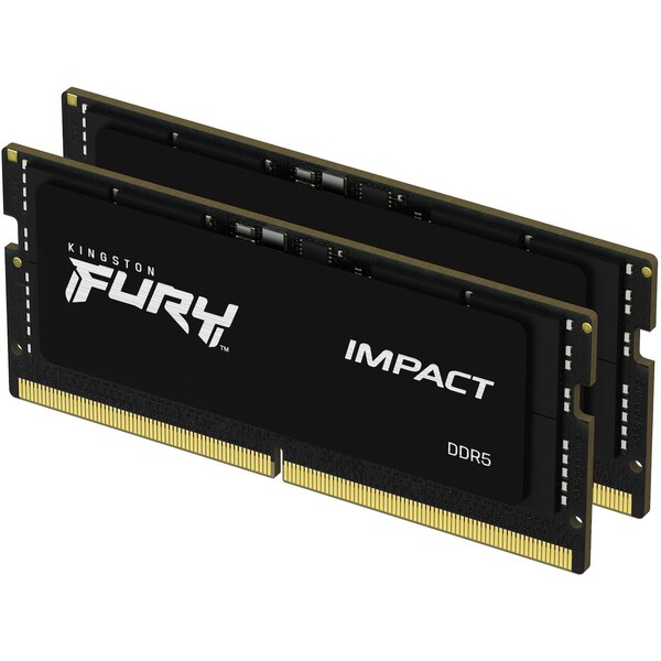 Levně Kingston Fury Impact 16GB 4800MHz CL38 DDR5 SO-DIMM (2x8) Black