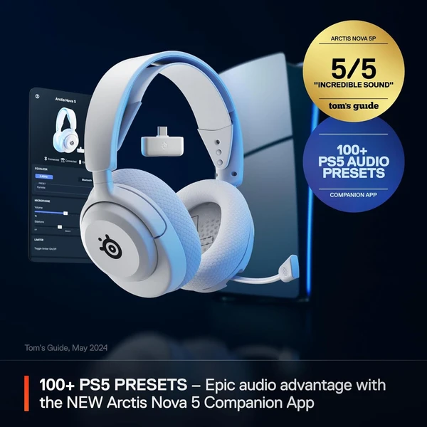 SteelSeries Arctis Nova 5P herní sluchátka bílá - Sluchátka - Obrázek L0A8000O01