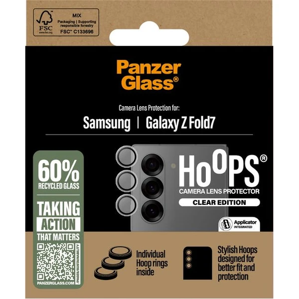 PanzerGlass® Hoops™ kroužky pro čočky fotoaparátu Samsung Galaxy Z Fold7 čirá - Ochranné folie a skla - Obrázek L4SE000K01