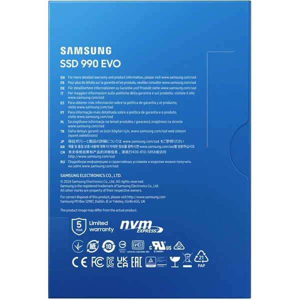 Samsung 990 EVO SSD M.2 NVMe 2TB - SSD disky - Obrázek L6Q0000P01