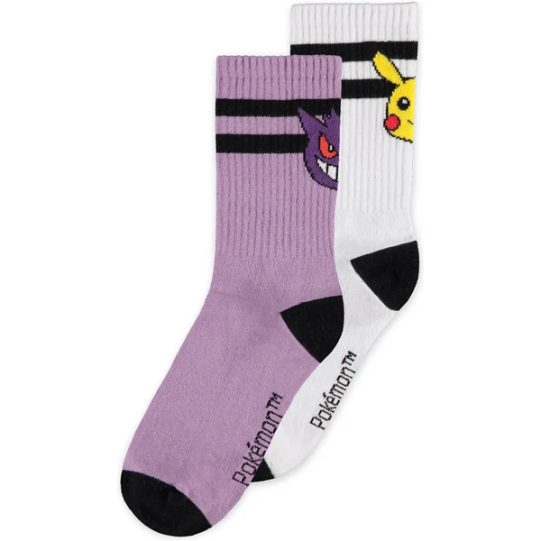 Ponožky dámské sportovní Pokémon - Pikachu & Gengar 35/38 (2 páry) - Ponožky - Hlavní obrázek