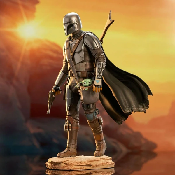Soška Gentle Giants Star Wars The Mandalorian - The Mandalorian with The Child 25 cm (Premier kolekc - Sochy a sošky - Obrázek L7DC000J01