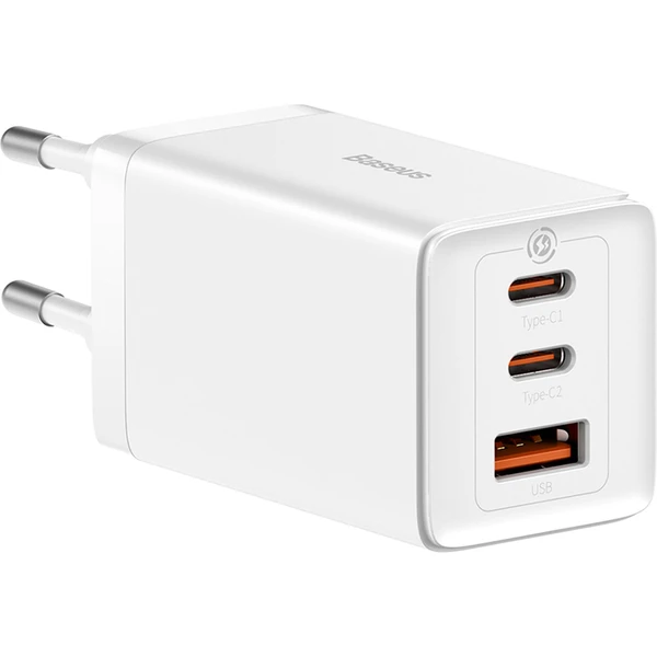 Baseus GaN5 Pro rychlonabíječka 65W  2x USB-C, 1x USB bílá - Nabíječky - Obrázek LFGE000L01