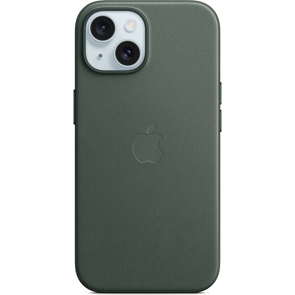 Levně Apple kryt z tkaniny FineWoven s MagSafe na iPhone 15 listově zelený