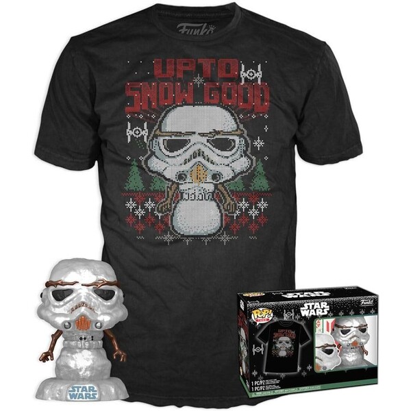 Levně Funko POP! & Tee Box: Star Wars - Holiday Stormtrooper (MT) S