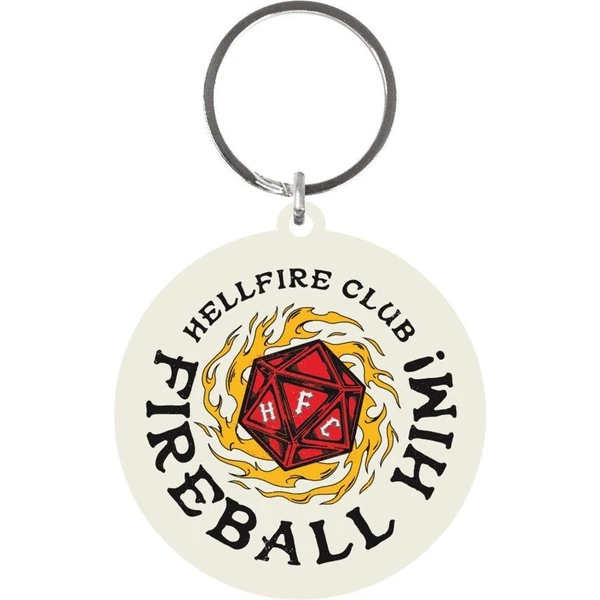 Portachiavi In Gomma Stranger Things 4 - Palla Di Fuoco - 6 Cm - Ufficiale - 2