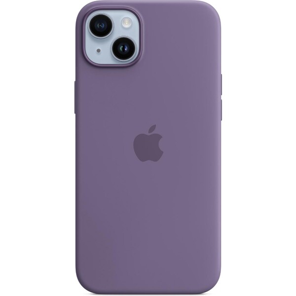 Levně Apple silikonový kryt s MagSafe na iPhone 14 Plus fialkový