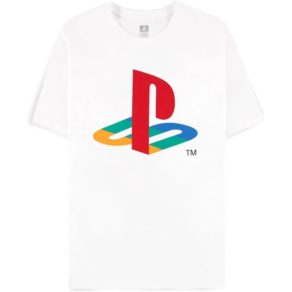 Tričko PlayStation - Logo Classic bílé L - Trička - Hlavní obrázek