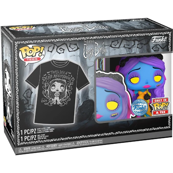 Funko POP! & Tee Box: Corpse Bride - Emily (BLKLT) S - Dárkové sety - Obrázek M3L8000K01