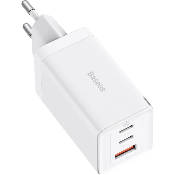 Baseus GaN5 Pro rychlonabíječka 65W  2x USB-C, 1x USB bílá - Nabíječky - Obrázek MFGE000L01