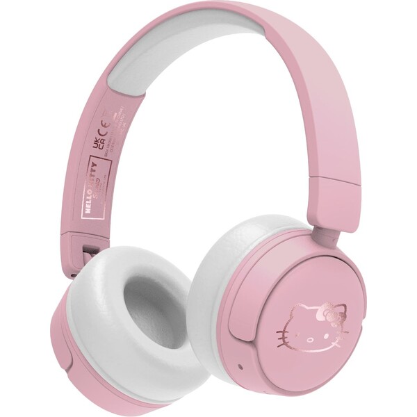 Levně OTL bezdrátová sluchátka dětská s motivem Hello Kitty růžová/bílá