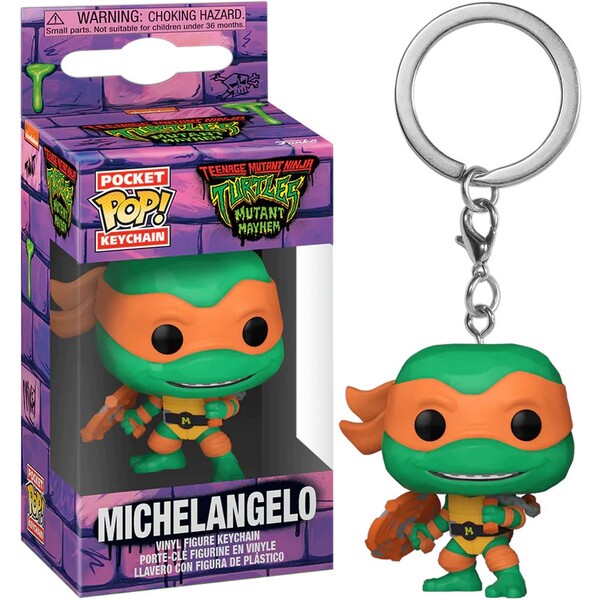 Levně Funko POP! Keychain: TMNT Mutant Mayhem - Michelangelo