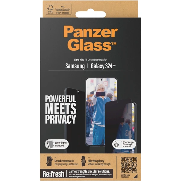 PanzerGlass Privacy Samsung Galaxy S24+/S25+ s instalačním rámečkem - Ochranné folie a skla - Obrázek MQ51000P01