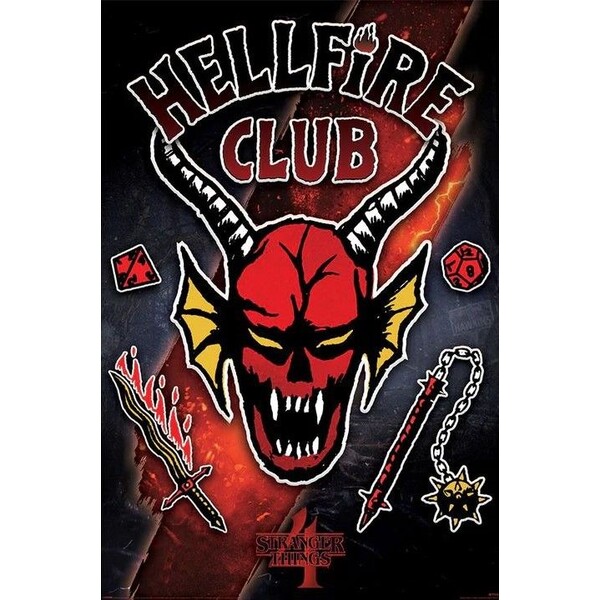 Levně Plakát Stranger Things 4 - Hellfire Club Emblem Rift (275)