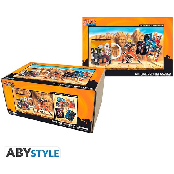 Levně Dárkový set Naruto Shippuden - Hrnek, figurka a set pohlednic
