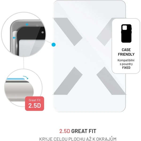FIXED 2,5D tvrzené sklo Lenovo Tab P12 čiré - Ochranné folie a skla - Obrázek NRW1000J01