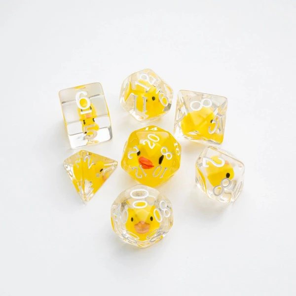 Gamegenic RPG set kostek Rubber Duck (7 kostek) Embraced Series - Kostky - Obrázek O1DB000O01