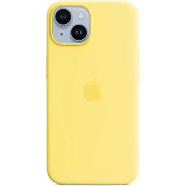 Levně Apple silikonový kryt s MagSafe na iPhone 14 kanárkově žlutý