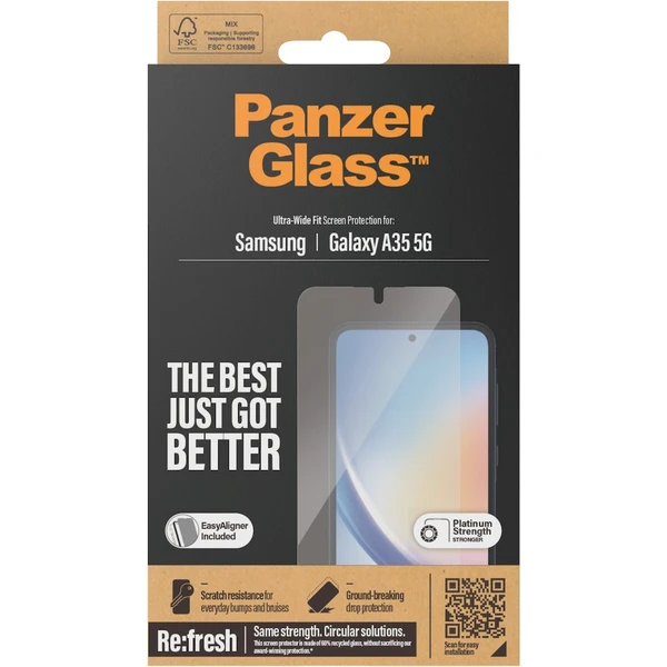 PanzerGlass Ultra-Wide Fit ochranné sklo Samsung Galaxy A35 5G - Ochranné folie a skla - Obrázek O8G3000P01