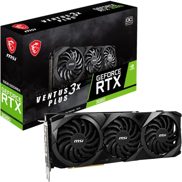 MSI NVIDIA GeForce RTX 3080 VENTUS 3X PLUS 10G OC LHR - Grafické karty - Obrázek O8SNF00101