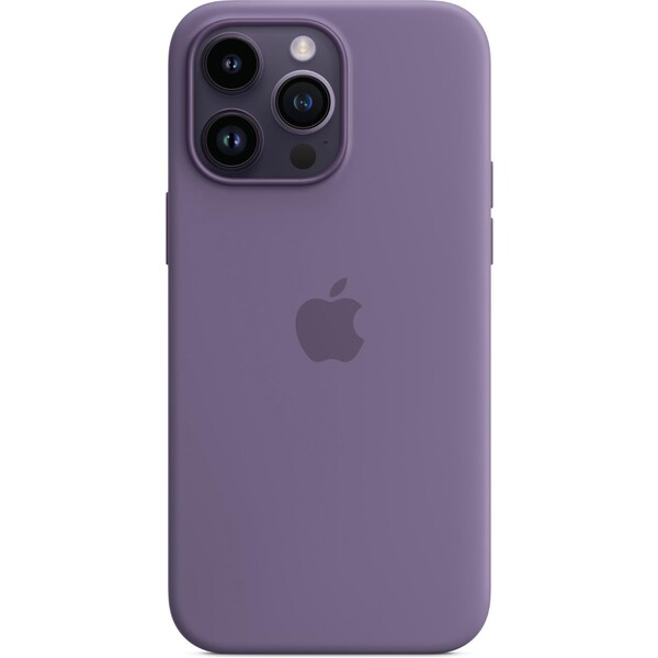 Levně Apple silikonový kryt s MagSafe na iPhone 14 Pro Max fialkový