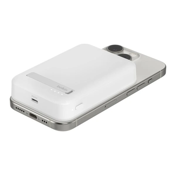Belkin Boost Charge Pro (Qi2) MagSafe powerbanka, 10000mAh, 15W, bílá - Powerbanky - Obrázek OGAB000J01